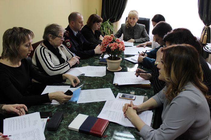 На фото: члены комиссии под председательством заместителя главы Е. В. Киселёвой
