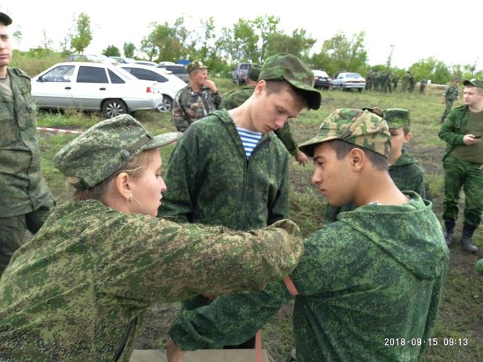 На фото: военно-полевые сборы Ейского казачьего отдела
