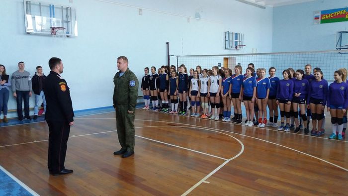 Соревнования по волейболу среди девушек-казачек районных казачьих обществ Ейского казачьего отдела