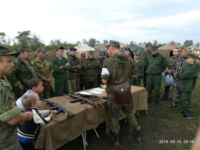 На фото: военно-полевые сборы Ейского казачьего отдела
